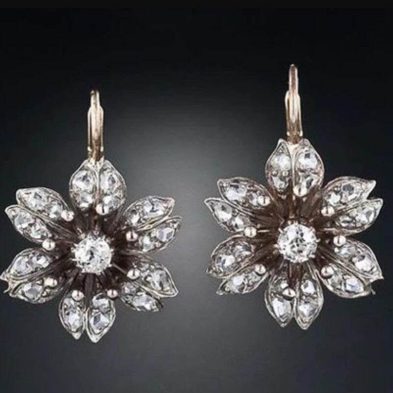 Elegant Geometric Zircon Earrings - Stylish Circular Design for Women - Buy Center