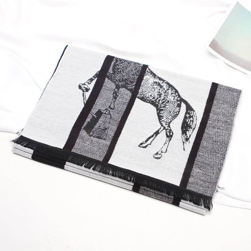 Men's Fashion Plaid Scarf - Thickened Imitation Cashmere for Style and Warmth - Buy Center