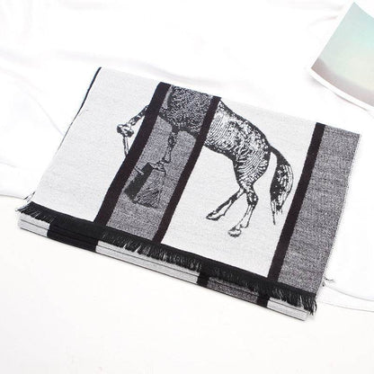 Men's Fashion Plaid Scarf - Thickened Imitation Cashmere for Style and Warmth - Buy Center