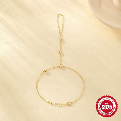 S925 Sterling Silver Diamond Bracelet for Women - Elegant and Versatile Style - Buy Center