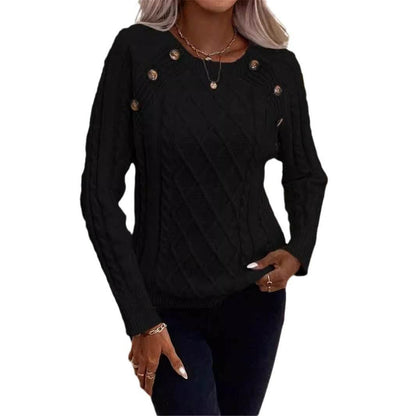 Twisted Pullover Round Neck Sweater - Loose Fit in Stylish Colors - Buy Center