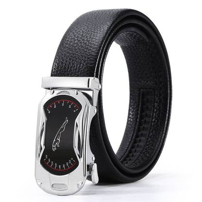 Men's Automatic Leather Buckle Belt - Premium Stylish Business Accessory - Buy Center
