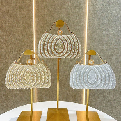 Buycenter Women's Pearl Diamond Handbag - Stylish Crossbody for Daily Use - Buy Center