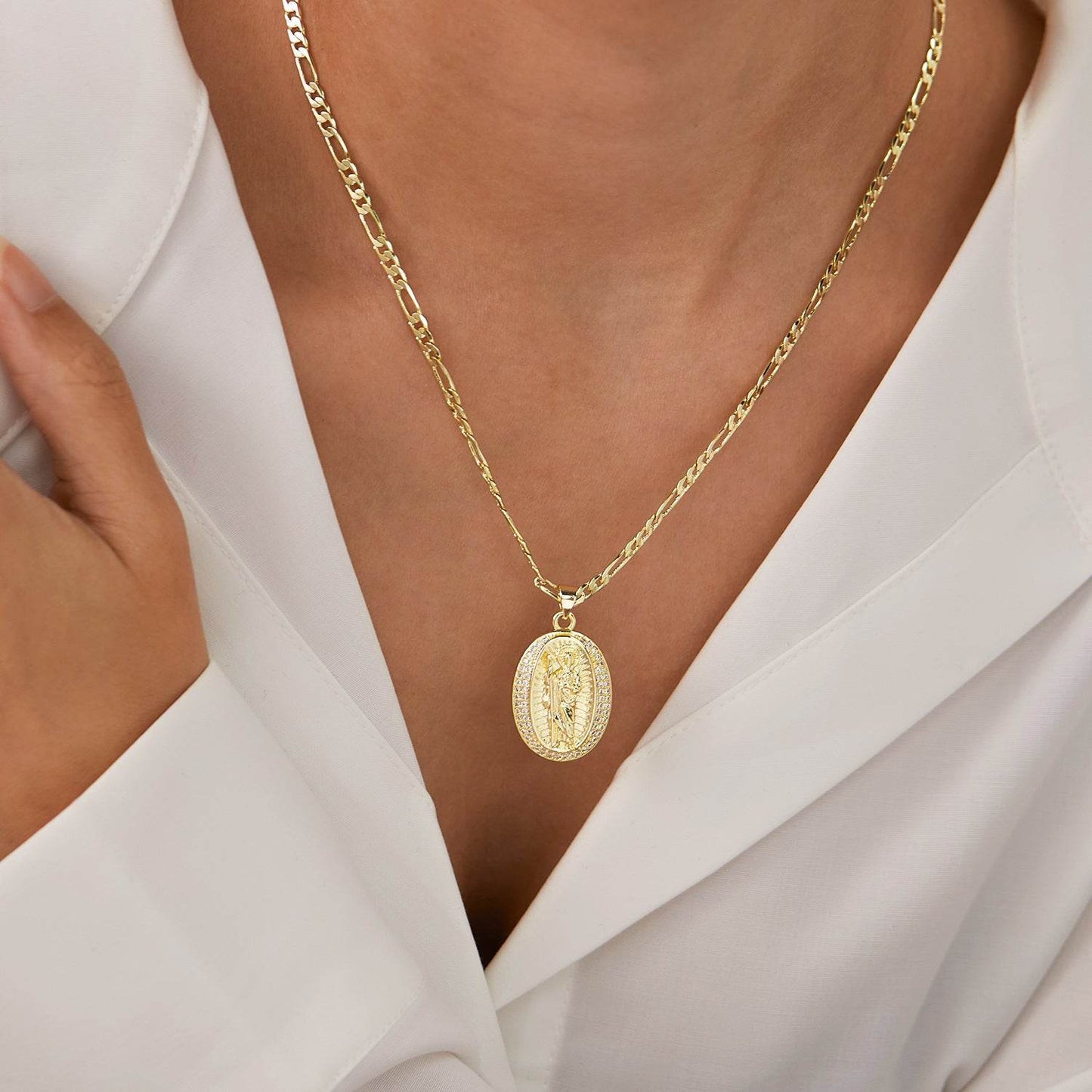 OPK Fashion Jewelry Set - Titanium Steel Bracelet & Cross Necklace - Buy Center