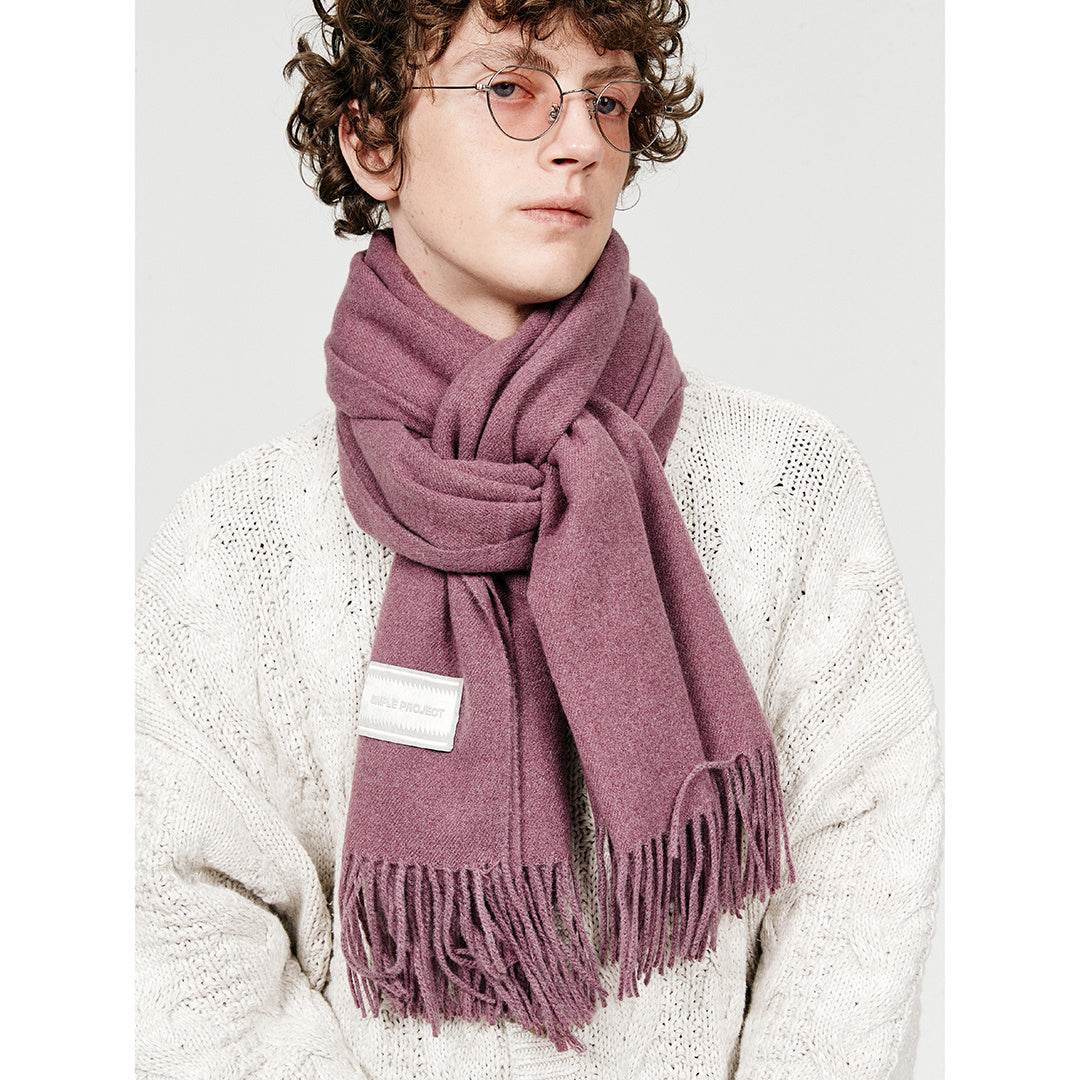 Solid Color Fringed Long Scarf - Warm, Skin-Friendly Material for Stylish Layers - Buy Center