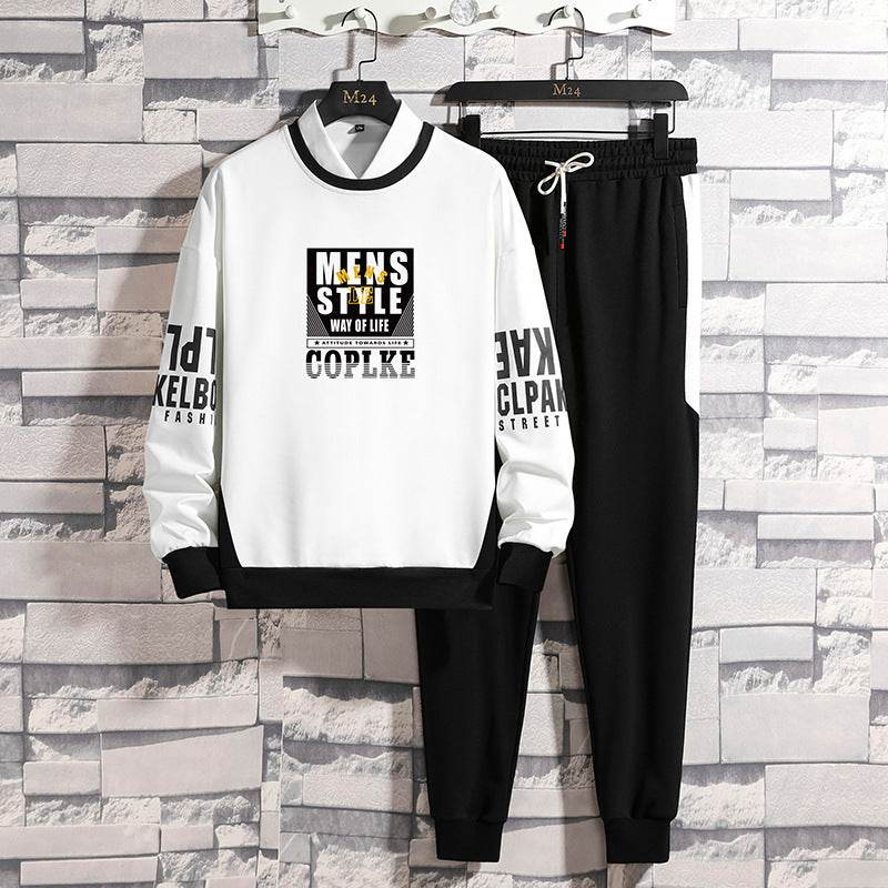 Men's Casual Sports Pajama Set - Long Sleeve Pants Sweater in M-4XL - Buy Center