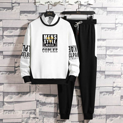 Men's Casual Sports Pajama Set - Long Sleeve Pants Sweater in M-4XL - Buy Center