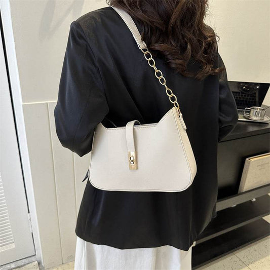 Buycenter Fashion Single-Shoulder Tote Bag - Stylish PU in Black & White - Buy Center