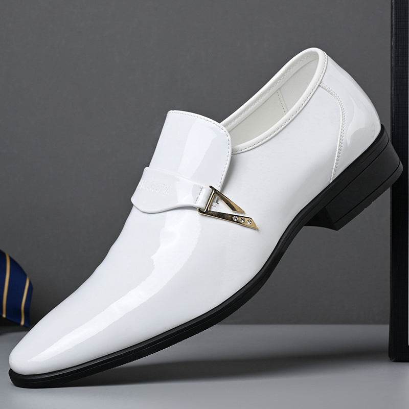 Classic Men's Leather Casual Shoes - Pointed Toe, Wear-Resistant Comfort - Buy Center
