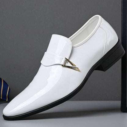 Classic Men's Leather Casual Shoes - Pointed Toe, Wear-Resistant Comfort - Buy Center