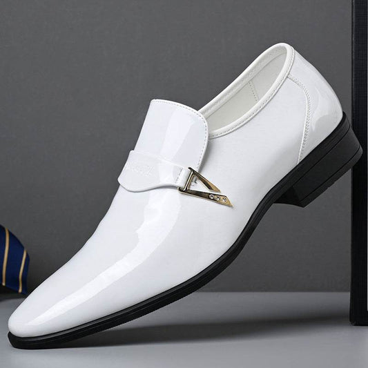 Classic Men's Leather Casual Shoes - Pointed Toe, Wear-Resistant Comfort - Buy Center
