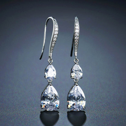 Buycenter RAKOL Water Drop Zircon Earrings - Simple & Elegant for All Occasions - Buy Center