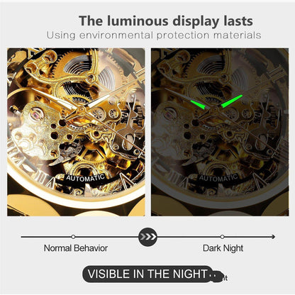 Retro Luxury Men's Automatic Mechanical Watch - Luminous, Stylish Design - Buy Center