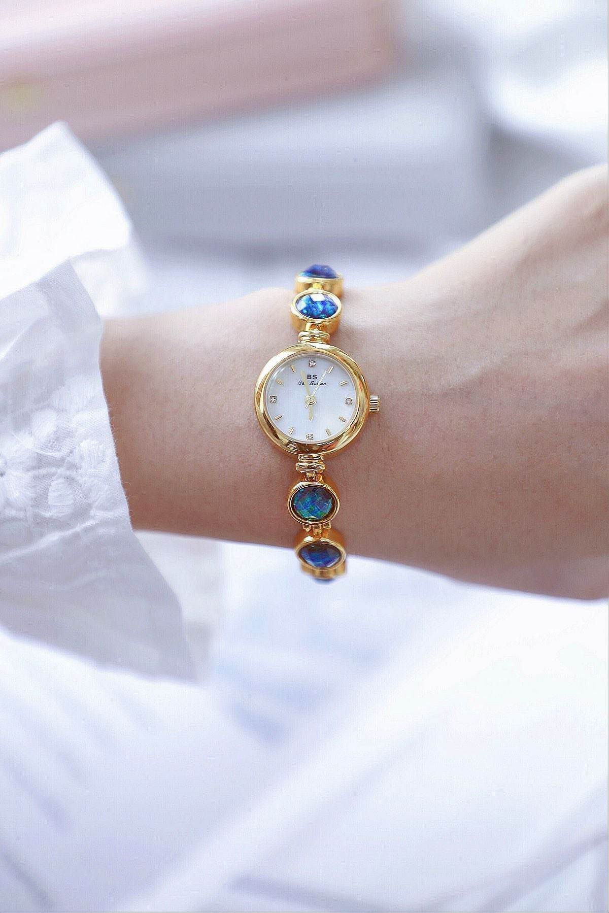 Buycenter Glow Rough Stone Women's Watch - Colorful Design, 38mm Dial - Buy Center