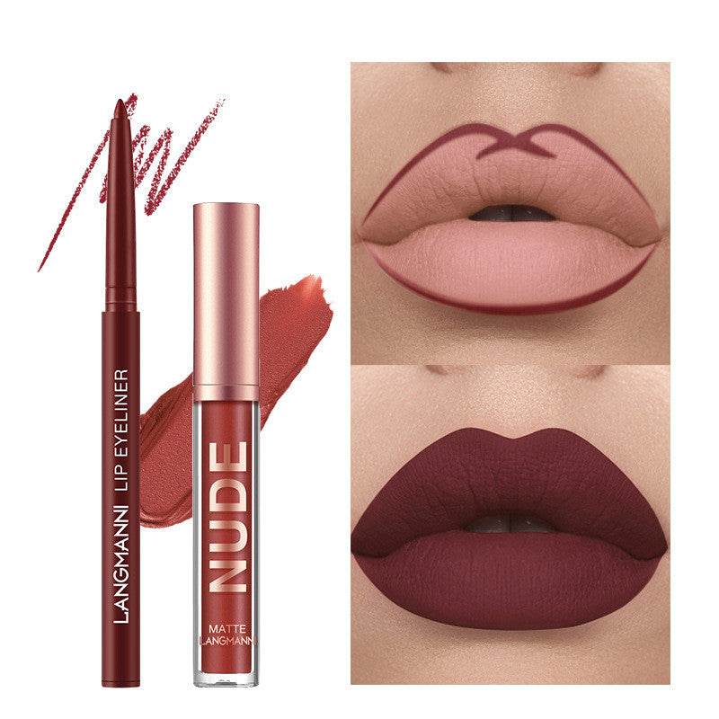 12 Pcs Matte Lipstick & Lip Liner Set - Waterproof Long Lasting Makeup - Buy Center