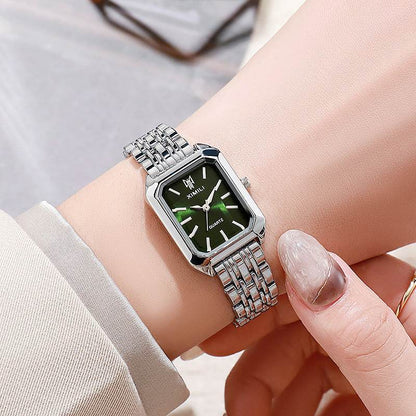 Elegant Women's Dress Watch - Square Steel Strap in Stylish Colors - Buy Center