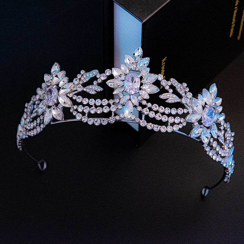 Elegant Zirconia Bridal Crown - European-American Hair Jewelry for Weddings - Buy Center