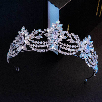 Elegant Zirconia Bridal Crown - European-American Hair Jewelry for Weddings - Buy Center