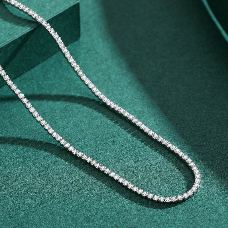 S925 Sterling Silver Necklace - Diamond Inlaid for Influencers 2025 - Buy Center
