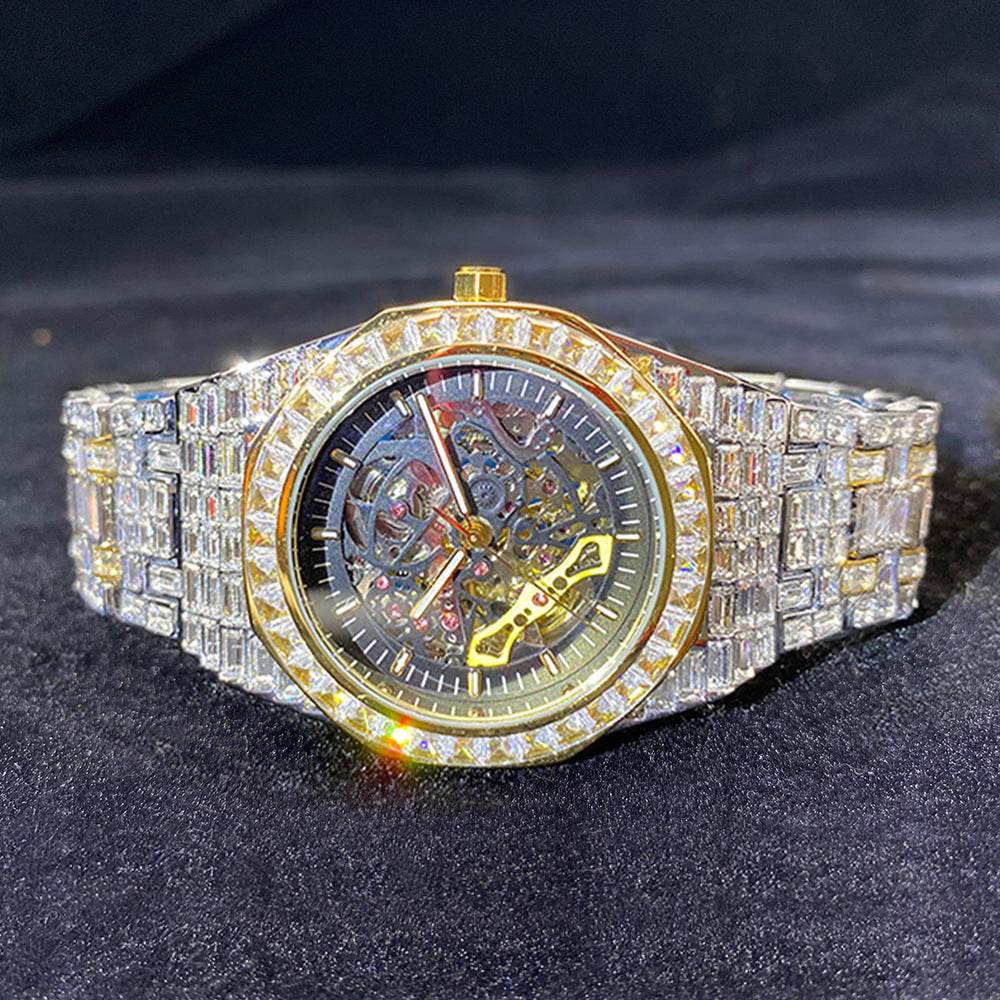 Hip Hop Luminous Hollow Mechanical Watch - 30M Waterproof & Swiss Movement - Buy Center