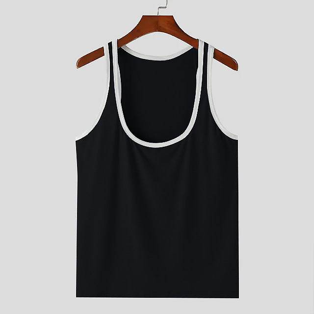 Men's Multicolor Sports Training Vest - Lightweight, Regular Fit for Summer - Buy Center