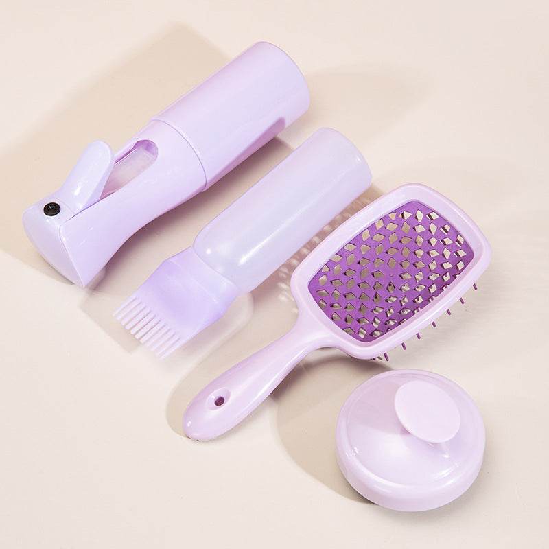 High Pressure Spray Bottle & Silicone Shampoo Brush Set - Hair Care Essentials - Buy Center
