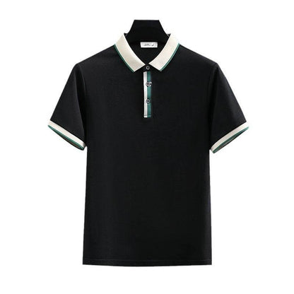 Casual Summer Pearl Cotton Polo Shirt - Short-Sleeved & Loose Fit - Buy Center