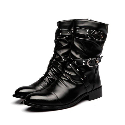 Stylish Men's Pointed Toe Wellingtons - Warm Side Zipper Design 2025 - Buy Center
