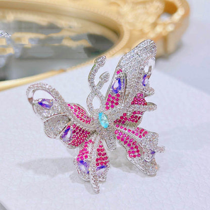 High-End Lavender Butterfly Ring - Versatile Brooch, Pendant & More - Buy Center