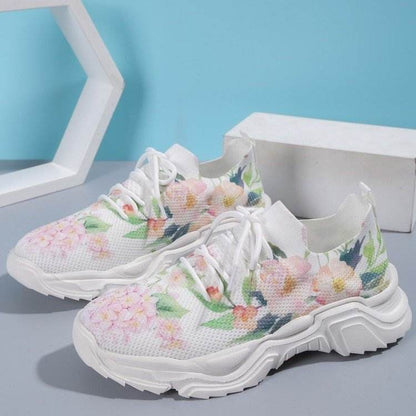 Casual Flower Sports Shoes for Women - Stylish Comfort & Plus Sizes - Buy Center