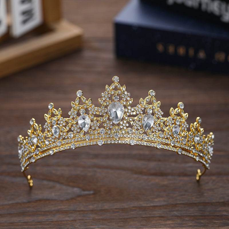 Buycenter Rhinestone Dark Crown - Baroque Halloween Dress-up Accessories - Buy Center