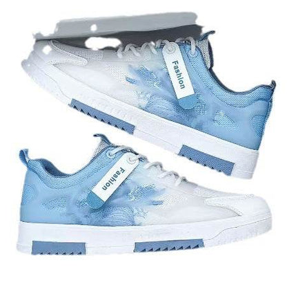 Men's Breathable Thin Mesh Sneakers - Stylish Casual Gradient Vulcanize Shoes - Buy Center