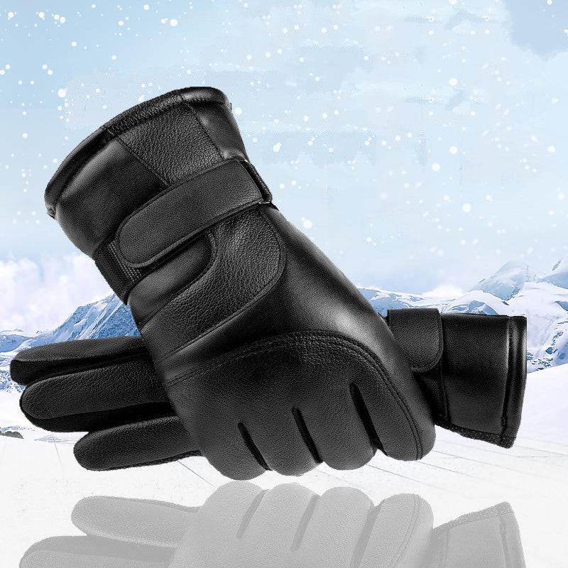 Winter Leather Gloves - Warm, Touch-Screen Compatible for Men & Women - Buy Center