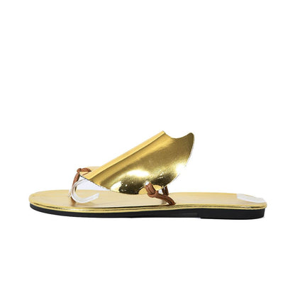 Women's Peep Toe Sandals - Stylish Summer Comfort in Gold & Silver - Buy Center