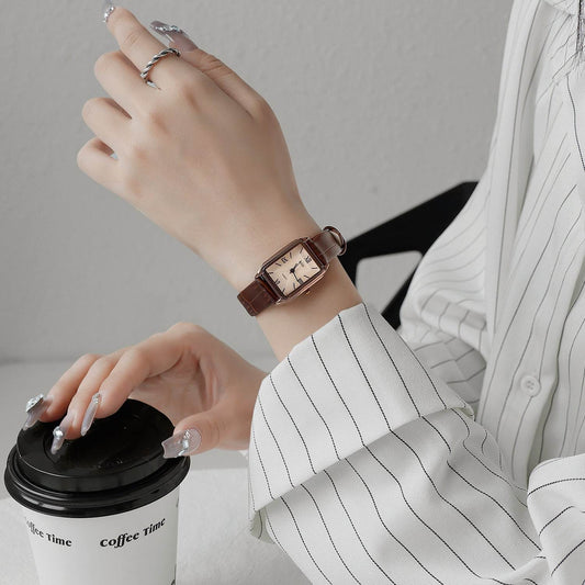 Women's Retro Elegant Waterproof Small Square Watch - Vintage Style & Durable - Buy Center