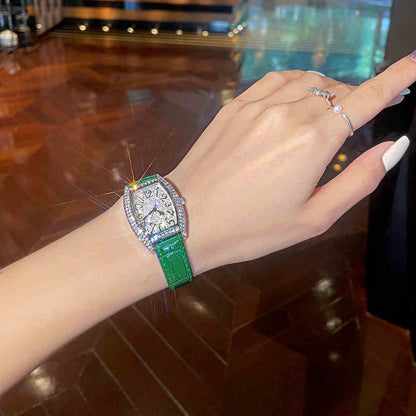 Fashion Starry Red Belt Women's Watch - Stylish, Waterproof Dress Timepiece - Buy Center