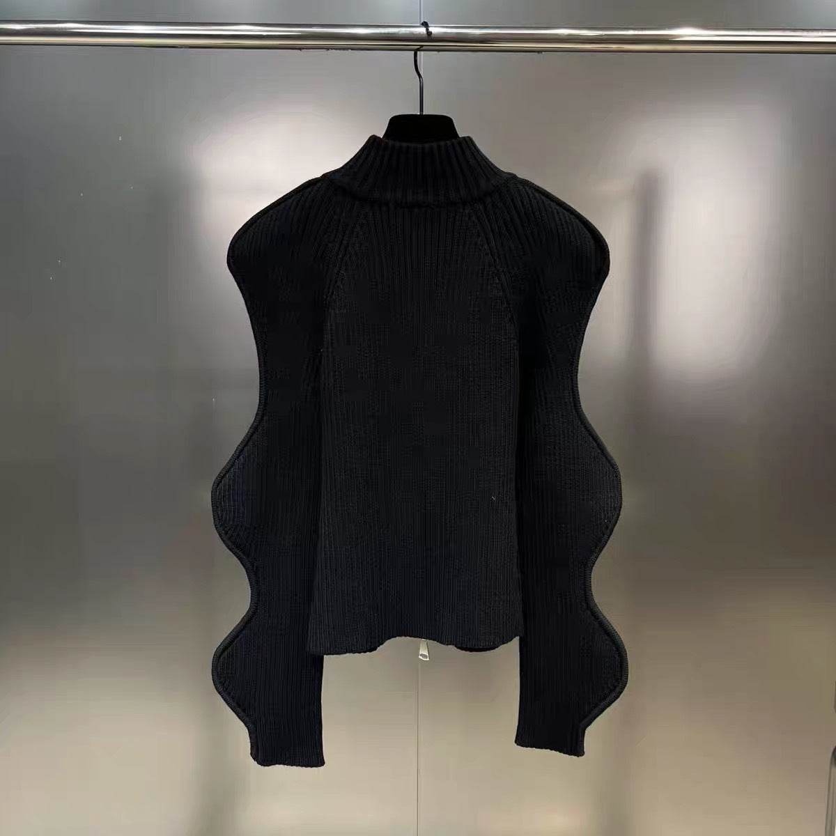 Buycenter Autumn & Winter Stand Collar Zipper Jacket - Long Sleeve Ripple Design - Buy Center