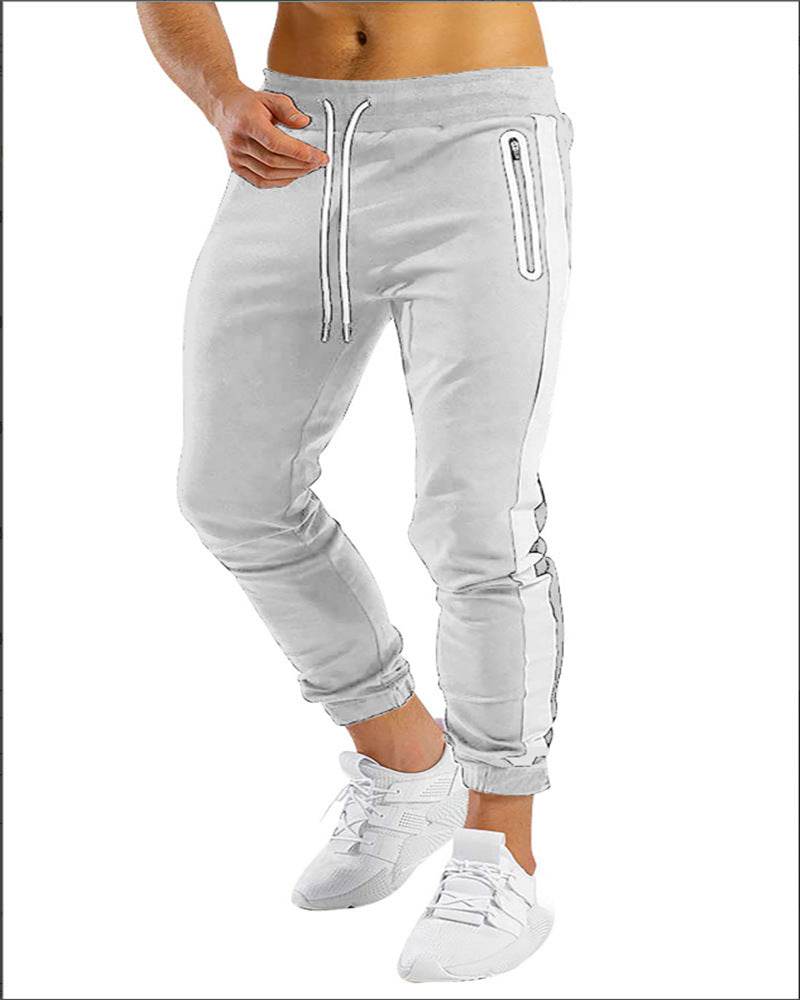 Men's Trendy Running Fitness Trousers - Velcro, Moisture-Wicking Design - Buy Center