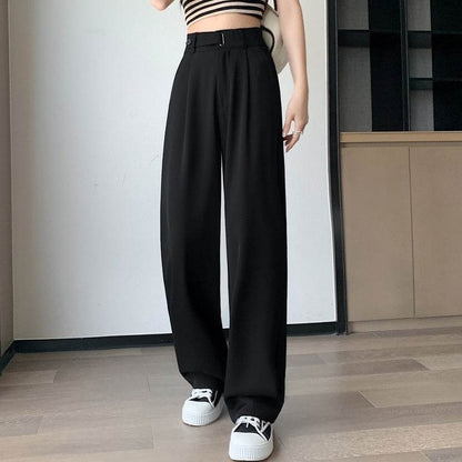 Buycenter Women's Wide-Leg Pants - High Waist Casual Drooping Style - Buy Center