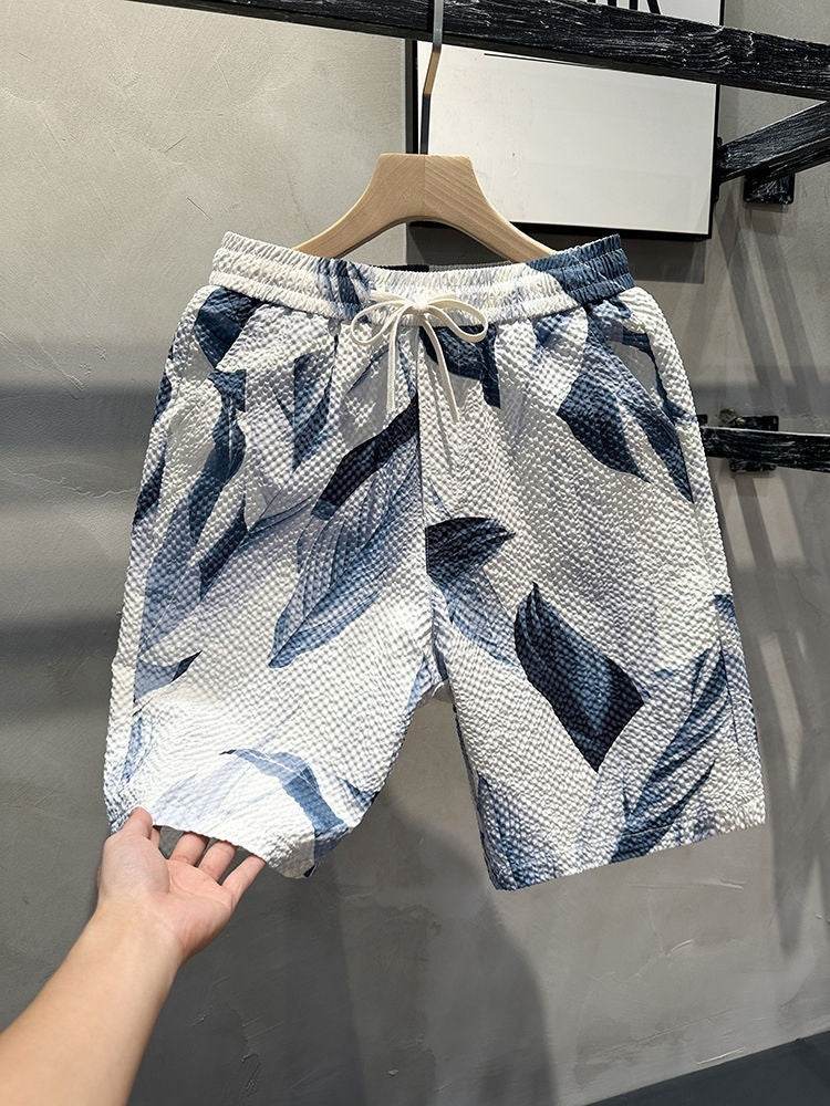 Buycenter Men's Loose Casual Beach Pants - Striped Lightweight Comfort - Buy Center