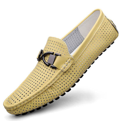 Men's Soft Leather Sandals - Breathable Flat Heel Casual Shoes 2025 - Buy Center