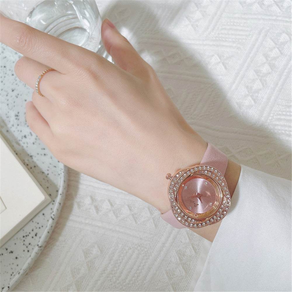 Buy Center Women's Quartz Watch - Elegant Diamond Dial & Multiple Colors - Buy Center