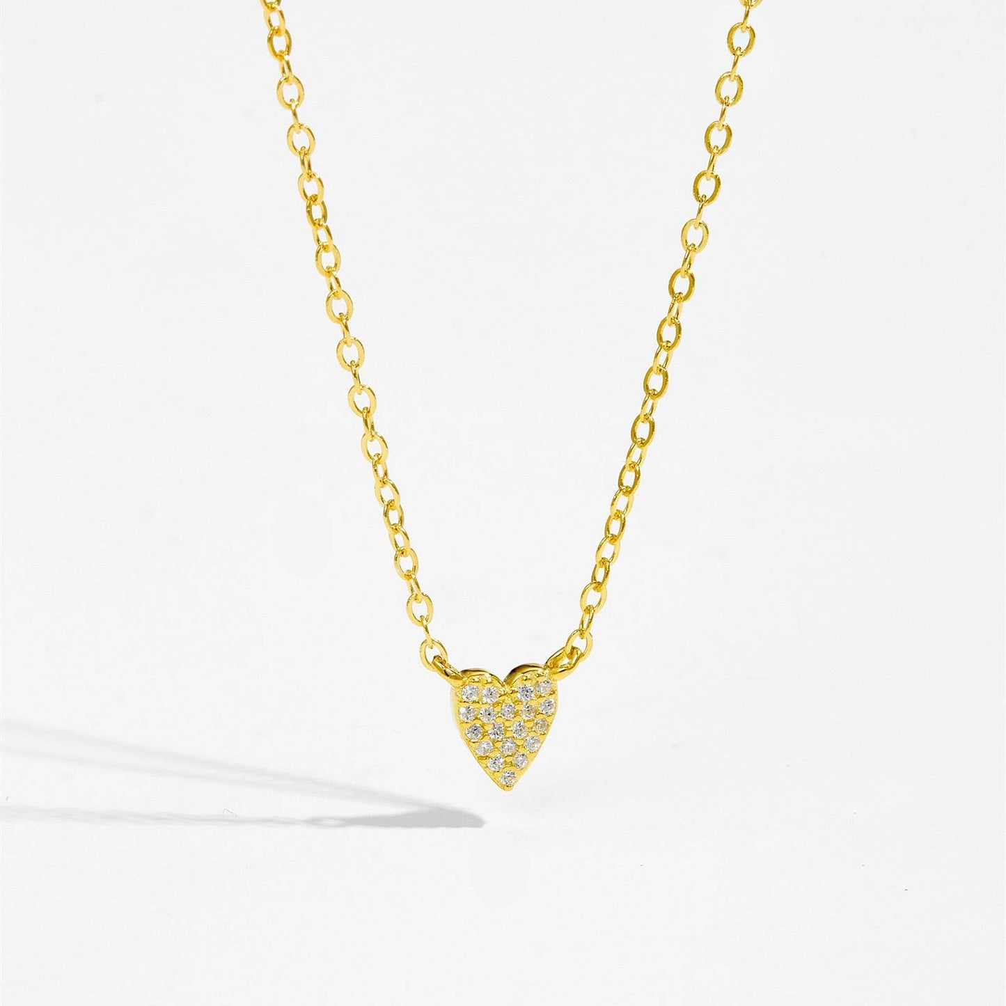 Buycenter S925 Diamond Heart Pendant Necklace - Sterling Silver Love Jewelry - Buy Center