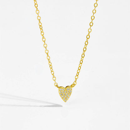 Buycenter S925 Diamond Heart Pendant Necklace - Sterling Silver Love Jewelry - Buy Center