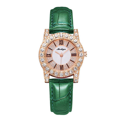 Women's Korean-Style Quartz Watch - Diamond Roman Scale Design 2025 - Buy Center