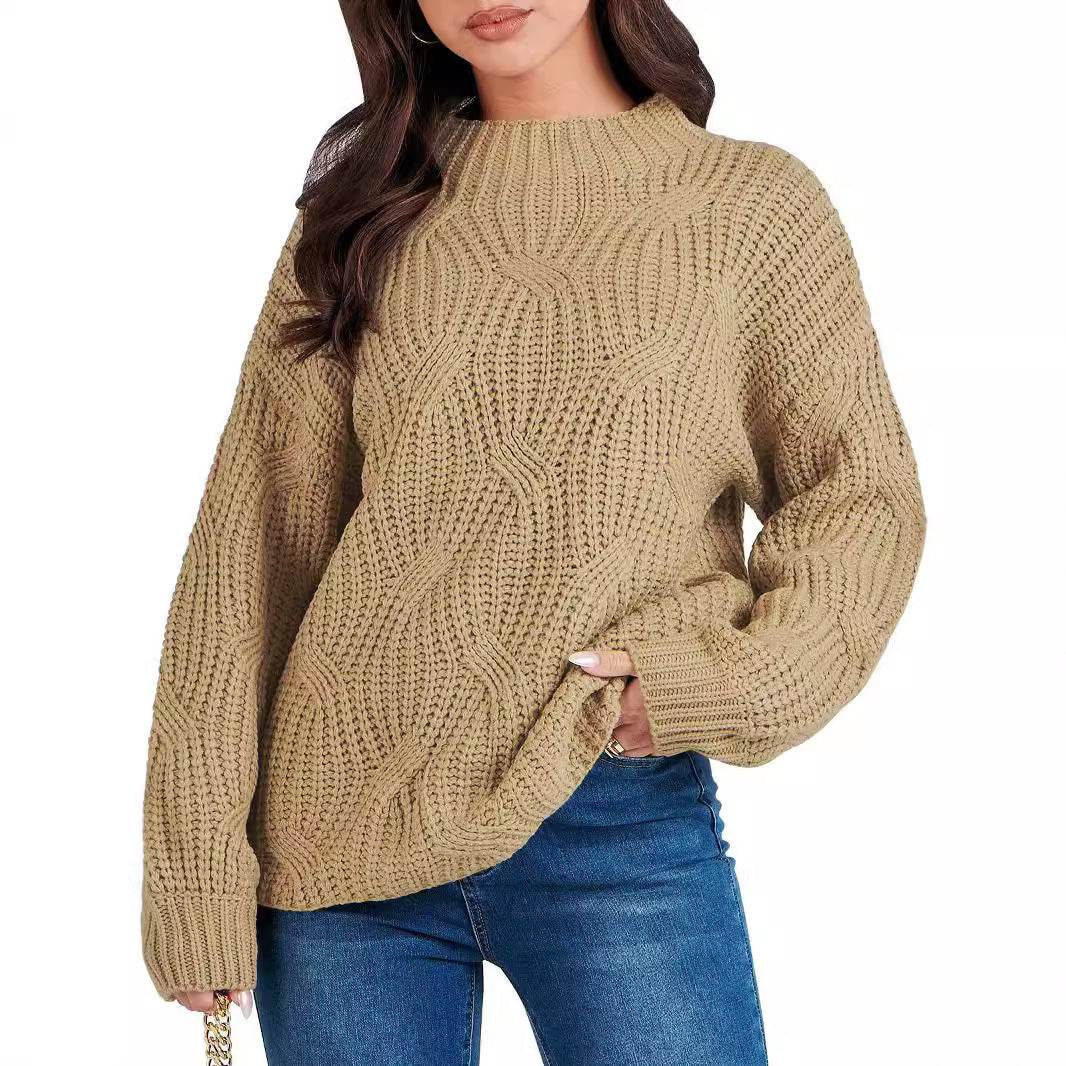 Buycenter Drop Shoulder Pullover Sweater - Striped, Loose Fit for Women - Buy Center