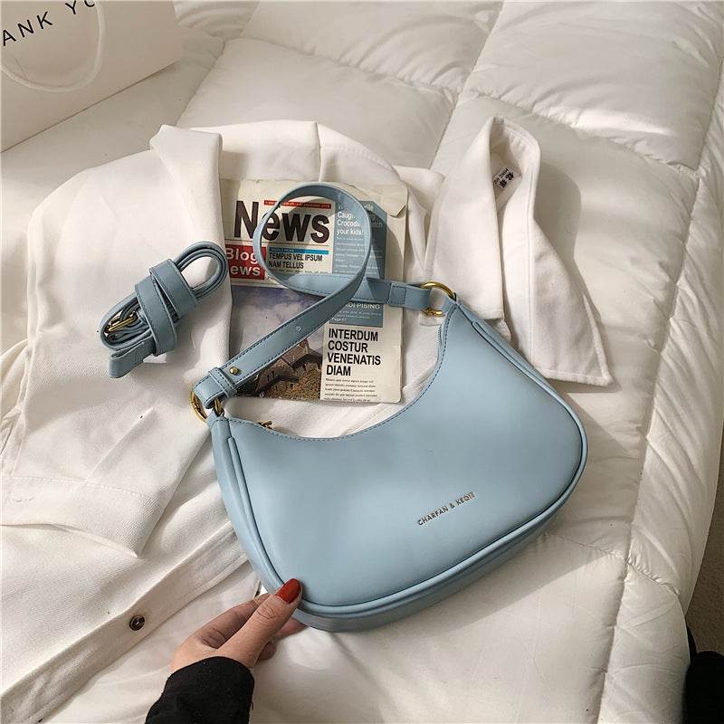 Buycenter Korean Style Messenger Bag - Trendy Crescent Design, Soft Handle - Buy Center