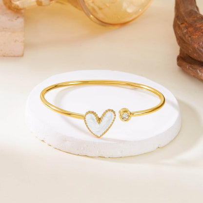 Buy Center Hollow Drop Heart Bracelet with Diamond - Elegant Design - Buy Center