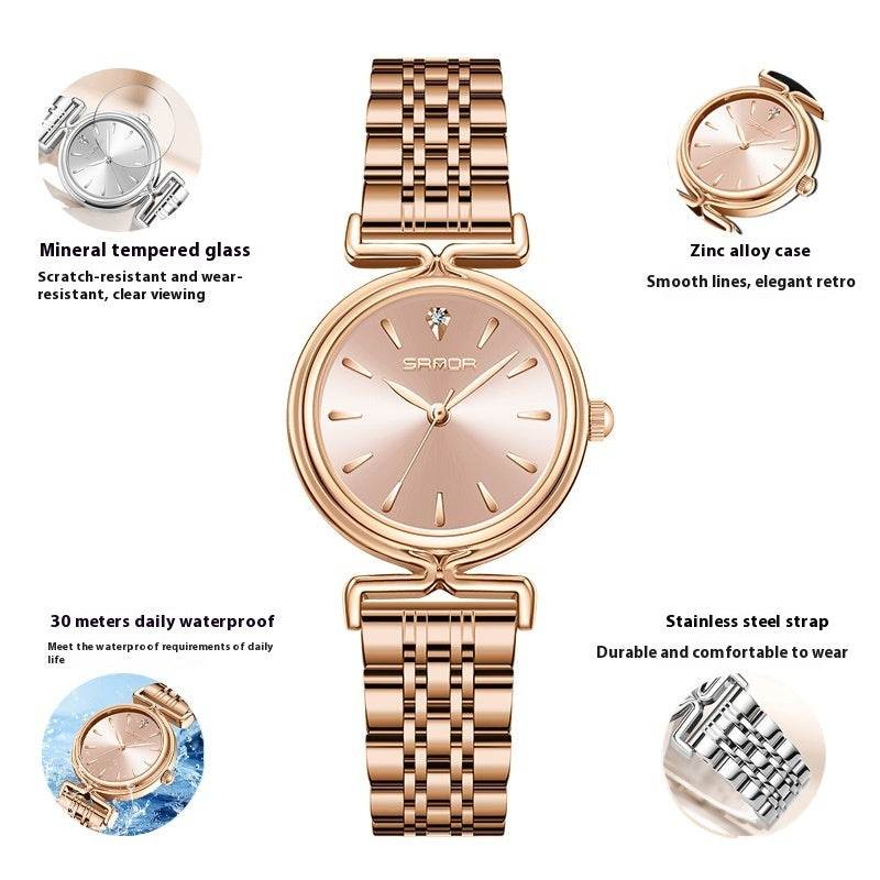 Women's Retro Mesh Strap Watch - Stylish & Waterproof for All Occasions - Buy Center