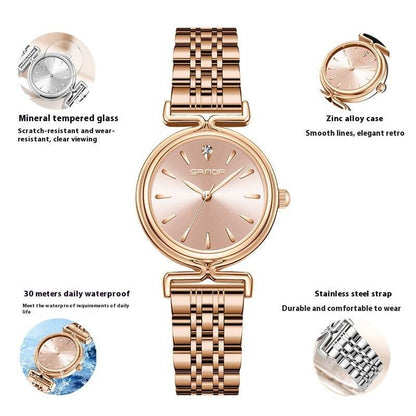 Women's Retro Mesh Strap Watch - Stylish & Waterproof for All Occasions - Buy Center